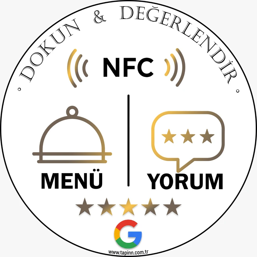 NFC Menü ve Google Yorum masa etiketi